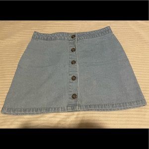 Forever 21 Jean Button Up Mini Skirt size: M